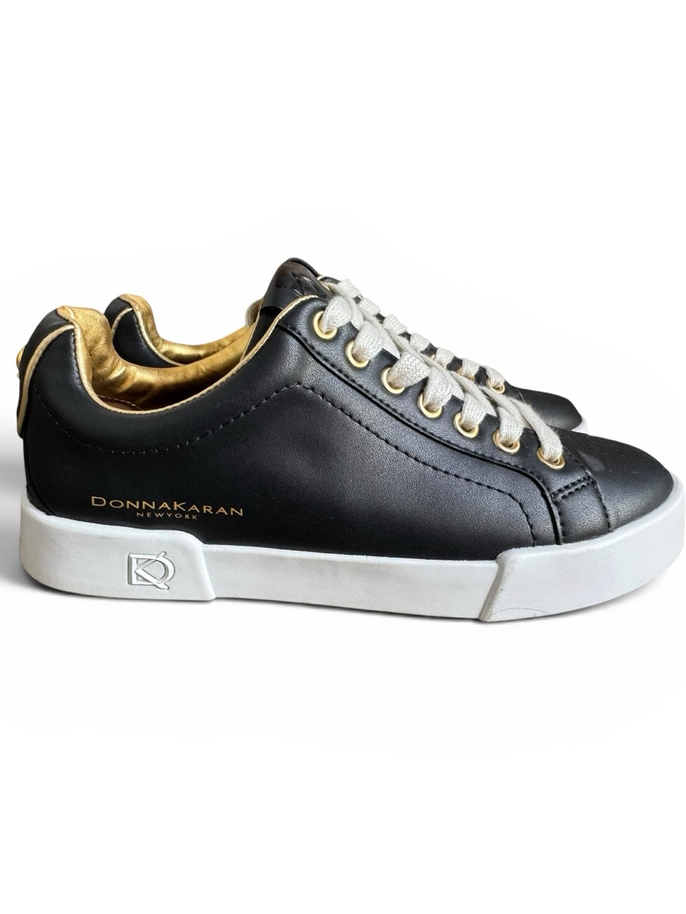 Donna Karan black leather sneaker size 6.5